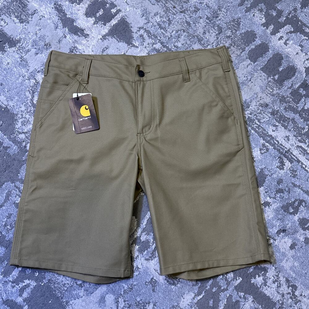 NWT Carhartt Women's Rugged Professional Series Original Fit Shorts Khaki Size 8